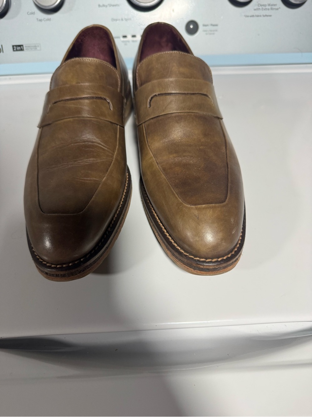 Mezlan Men's Brown Leather Penny Loafers